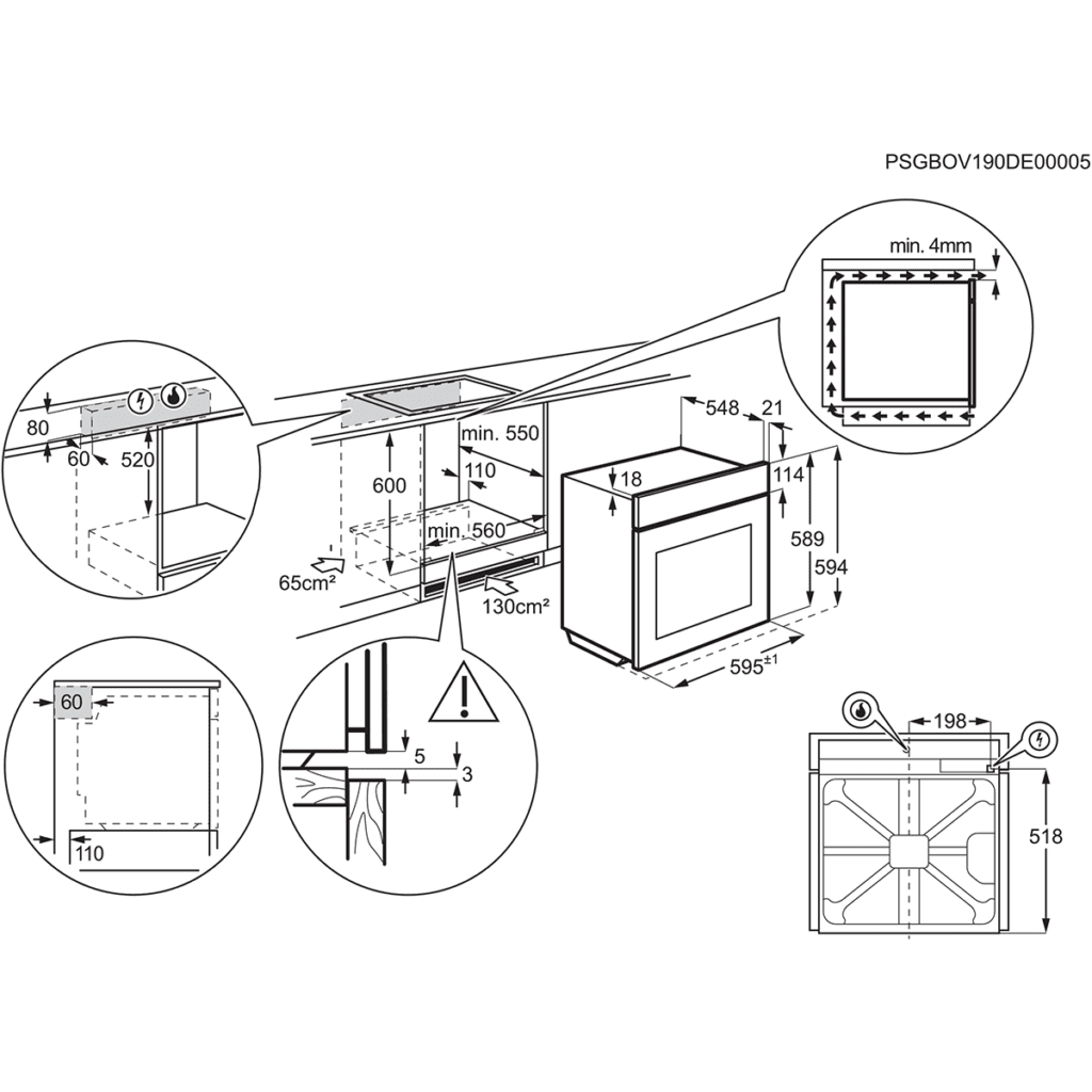 AEG Builtin 60cm Gas Oven in Dubai, UAE UTC