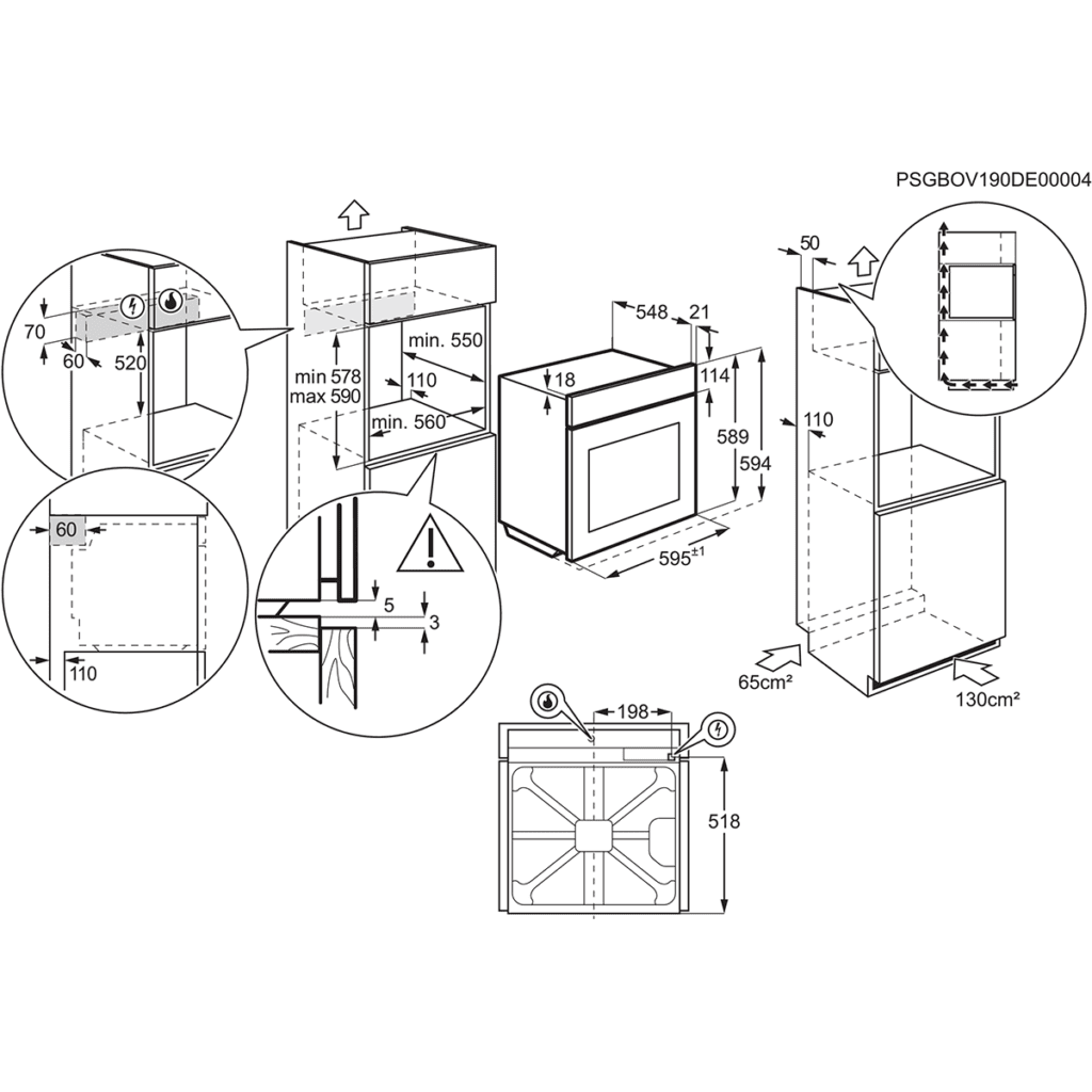 AEG Builtin 60cm Gas Oven in Dubai, UAE UTC